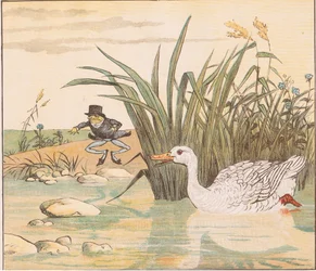 A lily white duck gobbled him up